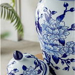 Ваза с крышкой и синим цветочным узором Blue & White Ornament  варинант исполнения - 6 | Loft Concept в Волгограде