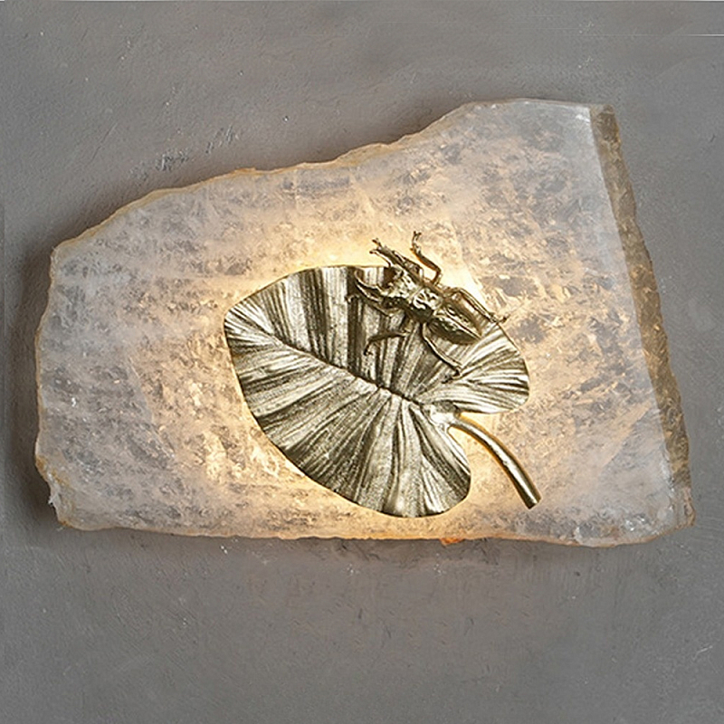 Бра Декоративный лист Glacial Fragment Медь Прозрачный Бра Декоративный лист Glacial Fragment Медь Прозрачный в Волгограде | Loft Concept
