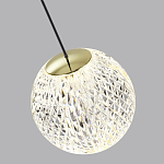 Подвесной светильник с прозрачным рифленым плафоном в форме шара Crystal Globule варинант исполнения - 6 | Loft Concept в Волгограде