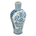Ваза с голубым цветочным рисунком 43 см Blue & White Ornament варинант исполнения - 1 | Loft Concept в Волгограде