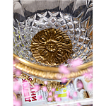 Чаша из прозрачного стекла с ручками и ободком из бронзы Eden Garden варинант исполнения - 4 | Loft Concept в Волгограде