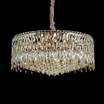 Люстра круглая с хрустальными подвесками на золотистом каркасе Roul Crystal Light варинант исполнения - 7 | Loft Concept в Волгограде