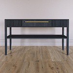 Дизайнерская Консоль с полкой и ящиком Primo Черный дуб варинант исполнения - 1 | Loft Concept в Волгограде