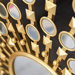 Зеркало-солнце в раме из металла с золотыми с лучами Rays of Peace варинант исполнения - 2 | Loft Concept в Волгограде