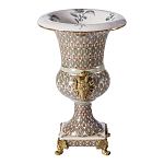 Ваза с овнами из фарфора с бронзовыми элементами Bronze Aries варинант исполнения - 3 | Loft Concept в Волгограде