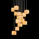 Люстра подвесная с квадратными плафонами из натурального камня Glowing Spheres варинант исполнения - 1 | Loft Concept в Волгограде