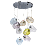 Люстра каскадная с 9-ю разноцветными стеклянными плафонами Kaleido варинант исполнения - 2 | Loft Concept в Волгограде