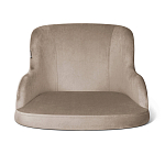 Барный стул со спинкой и подлокотниками на 4-х коричневых ножках Бежевый Велюр Ava Charm варинант исполнения - 2 | Loft Concept в Волгограде