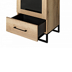 Шкаф-витрина в стиле лофт с чёрной стеклянной дверью Urban Style Space варинант исполнения - 4 | Loft Concept в Волгограде