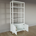 Стеллаж со стеклянными полками Elsa Dreams White варинант исполнения - 5 | Loft Concept в Волгограде