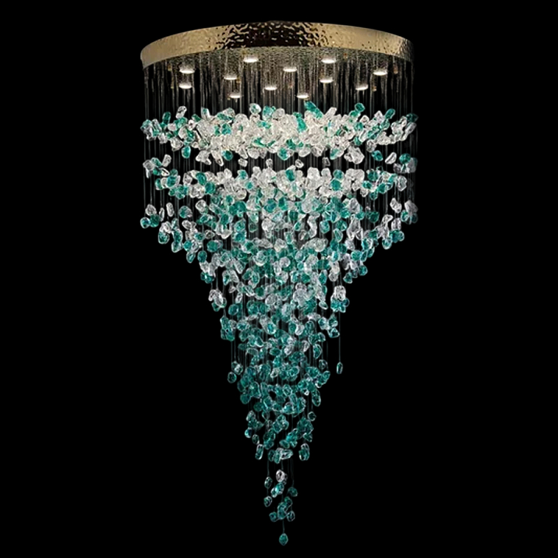 Люстра зеленая каскадная Green Light CascadeDroplet Chandelier Золотой Прозрачный Зеленый Люстра зеленая каскадная Green Light CascadeDroplet Chandelier Золотой Прозрачный Зеленый в Волгограде | Loft Concept