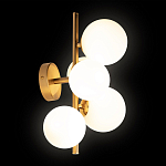 Бра с золотым основанием и 5-ю белыми шарообразными плафонами Bubble варинант исполнения - 3 | Loft Concept в Волгограде
