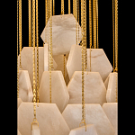 Люстра с фигурными подвесками из натурального камня Glowing Spheres варинант исполнения - 4 | Loft Concept в Волгограде