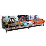 Большой Трехместный Диван с цветным принтом Qalakabusha Large Sofa варинант исполнения - 2 | Loft Concept в Волгограде