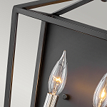 Бра в черном цвете с двумя лампами в форме свечи и стеклянными элементами Hinkley варинант исполнения - 3 | Loft Concept в Волгограде