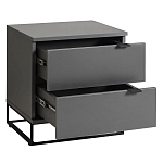 Тумба прикроватная цвета графит с ящиками Strict Lines варинант исполнения - 4 | Loft Concept в Волгограде