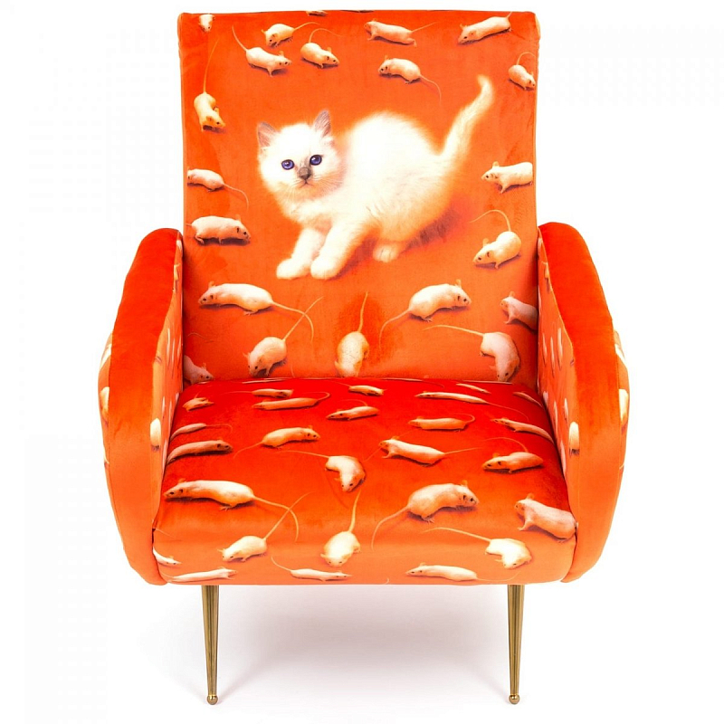 Кресло Seletti Armchair Kitten Оранжевый Латунь Кресло Seletti Armchair Kitten Оранжевый Латунь в Волгограде | Loft Concept