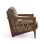 Кресло с обивкой из шенилла с тигровым принтом Tiger Chair варинант исполнения - 2 | Loft Concept в Волгограде