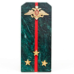 Сувенир Погон ВС из натурального камня змеевик Souvenir Epaulets варинант исполнения - 2 | Loft Concept в Волгограде