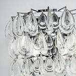 Бра с хрустальными подвесками в виде капель Antoine Crystal Drops Chrome Wall Lamp варинант исполнения - 3 | Loft Concept в Волгограде