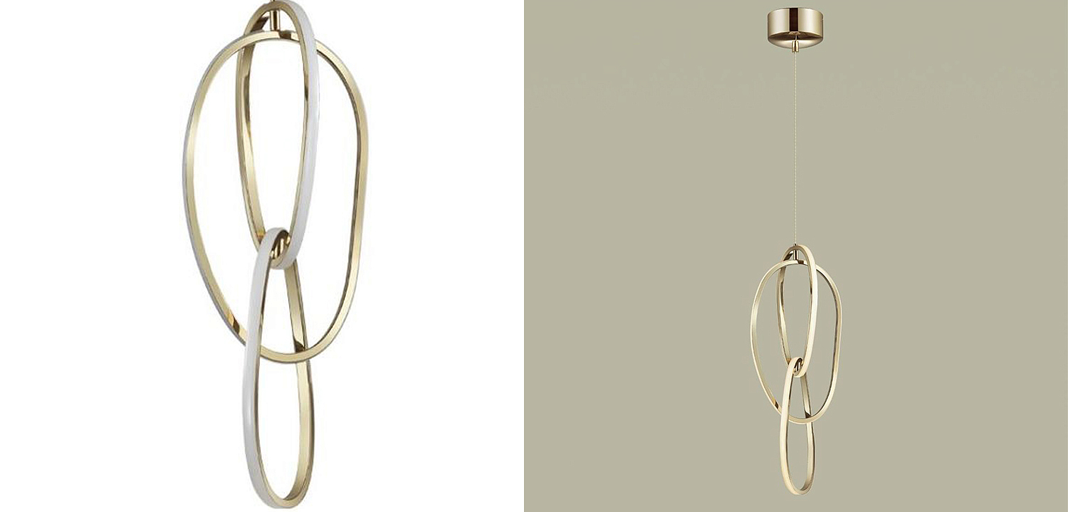 Подвесной светильник 3 Chain Link Gold 61 Подвесной светильник 3 Chain Link Gold 61 - Loft-Concept в Волгограде
