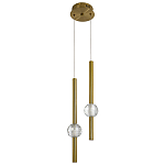Подвесной светильник с 2-мя плафонами Celestin Spheres Brass Hanging Lamp варинант исполнения - 2 | Loft Concept в Волгограде
