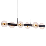 Линейный подвесной светильник с круглыми плафонами и золотистыми акцентами Aurelia Circles варинант исполнения - 1 | Loft Concept в Волгограде