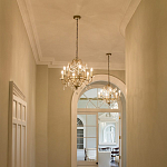 Люстра подвеная с 4-мя лампами и стеклянными подвесками в классическом стиле Feiss варинант исполнения - 2 | Loft Concept в Волгограде