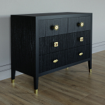 Бельевой Комод с 4 ящиками Elsa Dreams Black варинант исполнения - 1 | Loft Concept в Волгограде