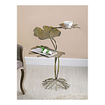 Столик приставной с тремя столешницами Тропические листья Tropical Forest gold варинант исполнения - 5 | Loft Concept в Волгограде