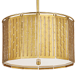 Люстра с золотым фактурным каркасом и тканевым абажуром Lustery Gold варинант исполнения - 2 | Loft Concept в Волгограде