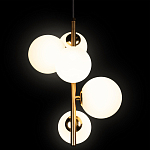 Подвесной светильник с 5-ю белыми шарообразными плафонами Bubble Chandelier варинант исполнения - 4 | Loft Concept в Волгограде