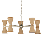 Люстра серебряного цвета с тканевыми абажурами Loft Rope Light варинант исполнения - 2 | Loft Concept в Волгограде