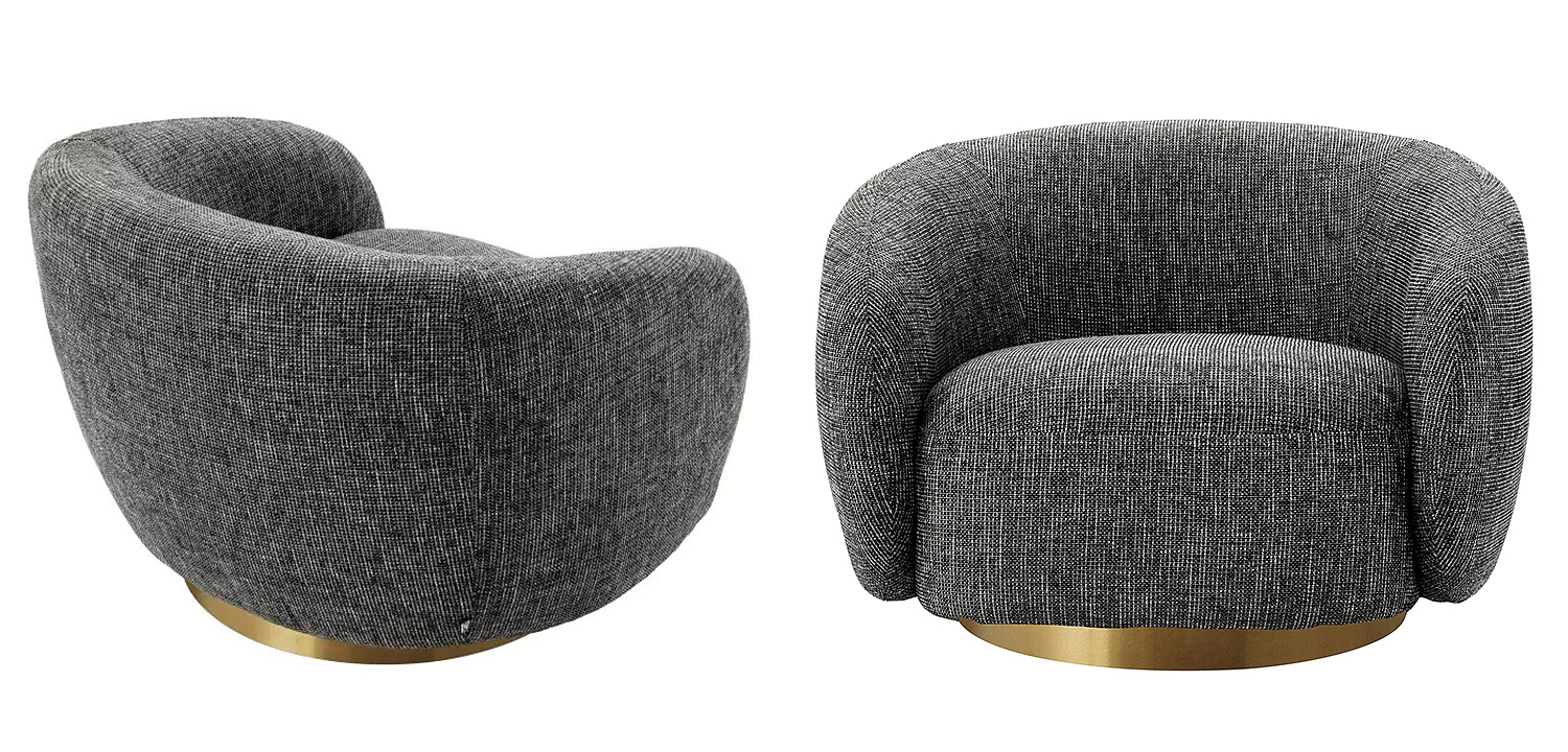 Кресло Eichholtz Swivel Chair Brice Rocat Black Кресло Eichholtz Swivel Chair Brice Rocat Black - Loft-Concept в Волгограде