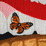 Картина вышивка бисером Grill Cut Out With Butterfly варинант исполнения - 2 | Loft Concept в Волгограде