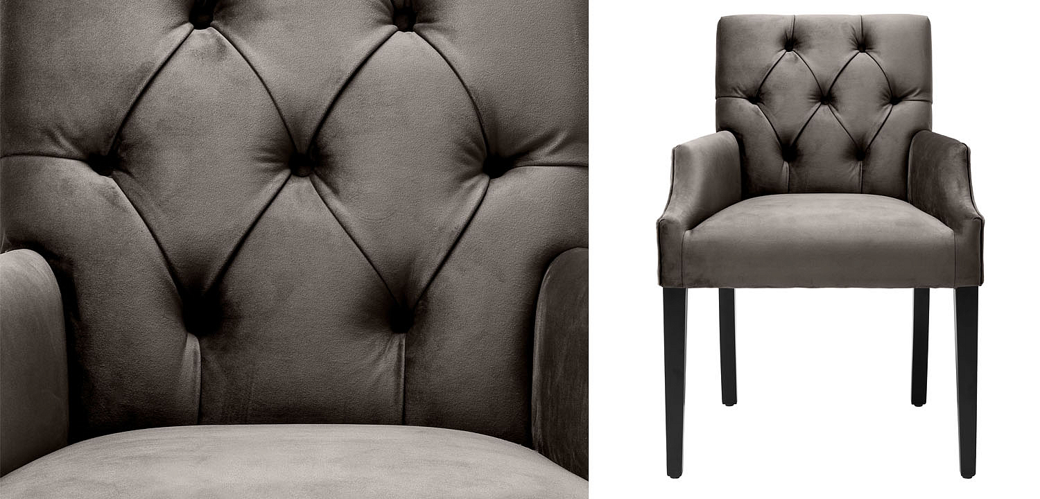 Стул Eichholtz DINING CHAIR ATENA WITH ARM dark Стул Eichholtz DINING CHAIR ATENA WITH ARM dark - Loft-Concept в Волгограде
