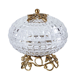 Конфетница из прозрачного рельефного стекла Eden Garden варинант исполнения - 9 | Loft Concept в Волгограде