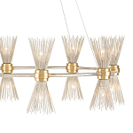 Люстра круглая с фактурными абажурами из тонких металлических палочек Wild Thorns варинант исполнения - 1 | Loft Concept в Волгограде