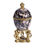 Шкатулка в форме яйца на величественных львах из фарфора с бронзовыми элементами Eden Garden варинант исполнения - 1 | Loft Concept в Волгограде