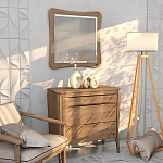 Зеркало квадратное c деревянной рамой из массива дуба Tasteful Furniture варинант исполнения - 3 | Loft Concept в Волгограде