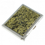 Портсигар на 10 сигарет с газовой зажигалкой из натурального камня Змеевик Светлый Stone Cigarettes Cases варинант исполнения - 4 | Loft Concept в Волгограде