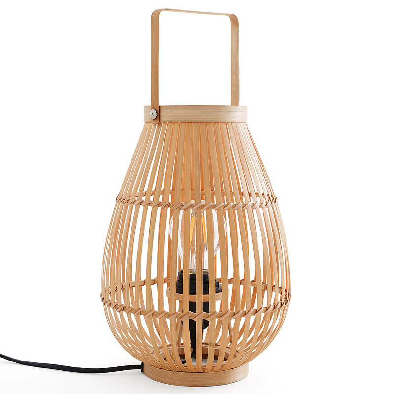 Настольная лампа ручной работы из бамбука Bamboo Grove Бежевый Настольная лампа ручной работы из бамбука Bamboo Grove Бежевый в Волгограде | Loft Concept