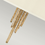 Люстра подвесная с широким белым текстильным абажуром и вертикальными декоративными элементами Hinkley варинант исполнения - 4 | Loft Concept в Волгограде