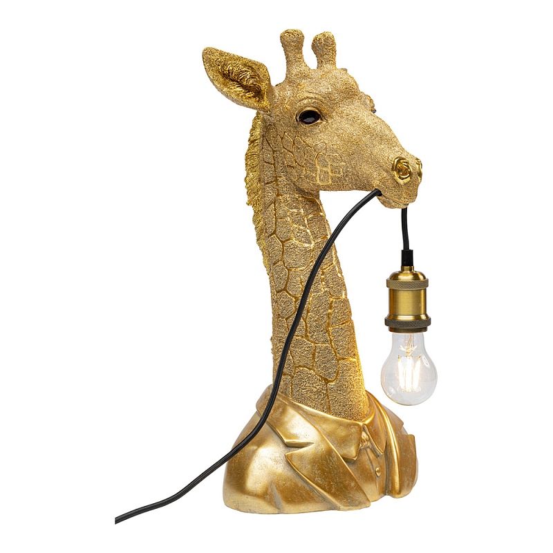 Настольная лампа в детскую Жираф в золотом костюме Золотой в Волгограде | Loft Concept 