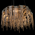 Люстра подвесная круглая с изогнутыми металлическими дугами и ниспадающими цепочками 65 см Atlantis Chain варинант исполнения - 17 | Loft Concept в Волгограде