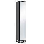 Шкаф-пенал с зеркальной дверцей и фасадом цвета графит Strict Lines варинант исполнения - 1 | Loft Concept в Волгограде