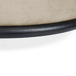 Банкетка круглая бежевый велюр на 4-х металлических ножках черного цвета SANJAY варинант исполнения - 3 | Loft Concept в Волгограде