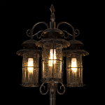 Уличный фонарь с тремя стеклянными плафонами и коваными элементами Elysian Lanterns варинант исполнения - 5 | Loft Concept в Волгограде