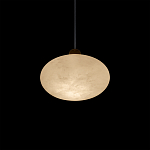 Подвесной светильник с плафоном в виде эллипса из белого алебастра Cryptocrystalline Stone варинант исполнения - 4 | Loft Concept в Волгограде