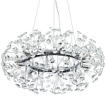 Круглая подвесная люстра Crystal Dandelions Chrome Chandelier варинант исполнения - 1 | Loft Concept в Волгограде